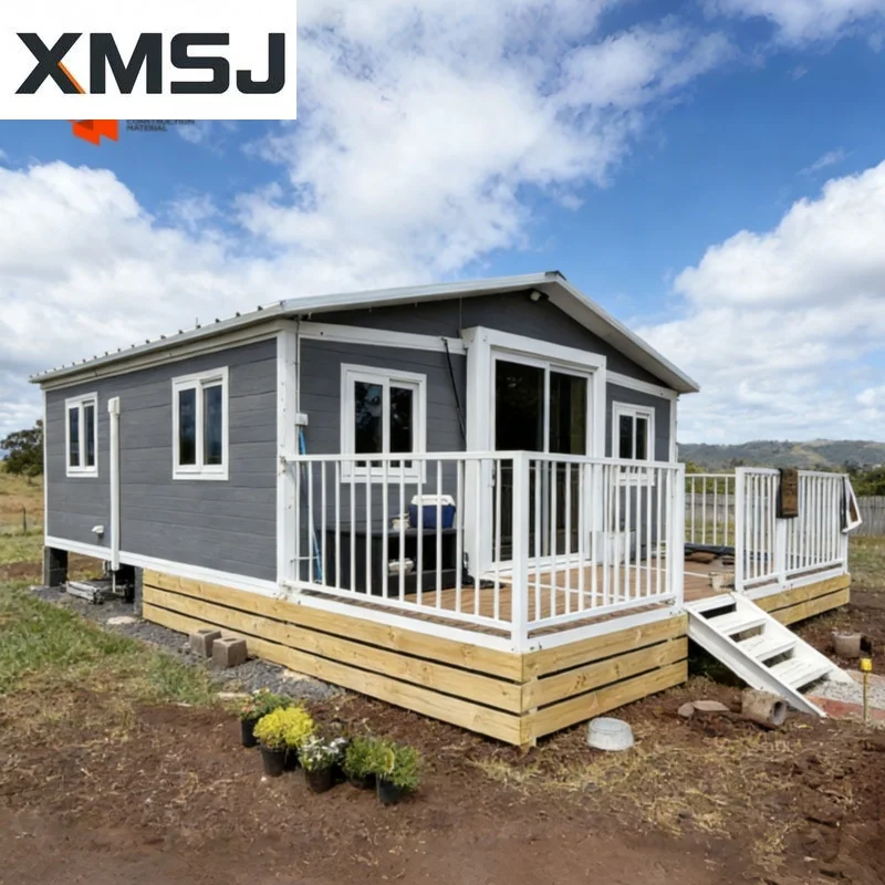 20ft Expandable Container House Two Bedroom Prefab Modular Tiny Home Balcony Solar System Portable Steel Structure Australia
