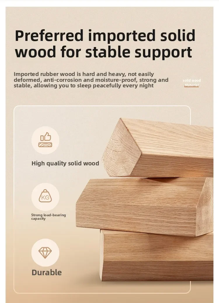 Mesita de noche de madera maciza Retro americana, bolsa suave, 1,5 m, 1,8 m, cama doble, moderna, sencilla, francesa ligera