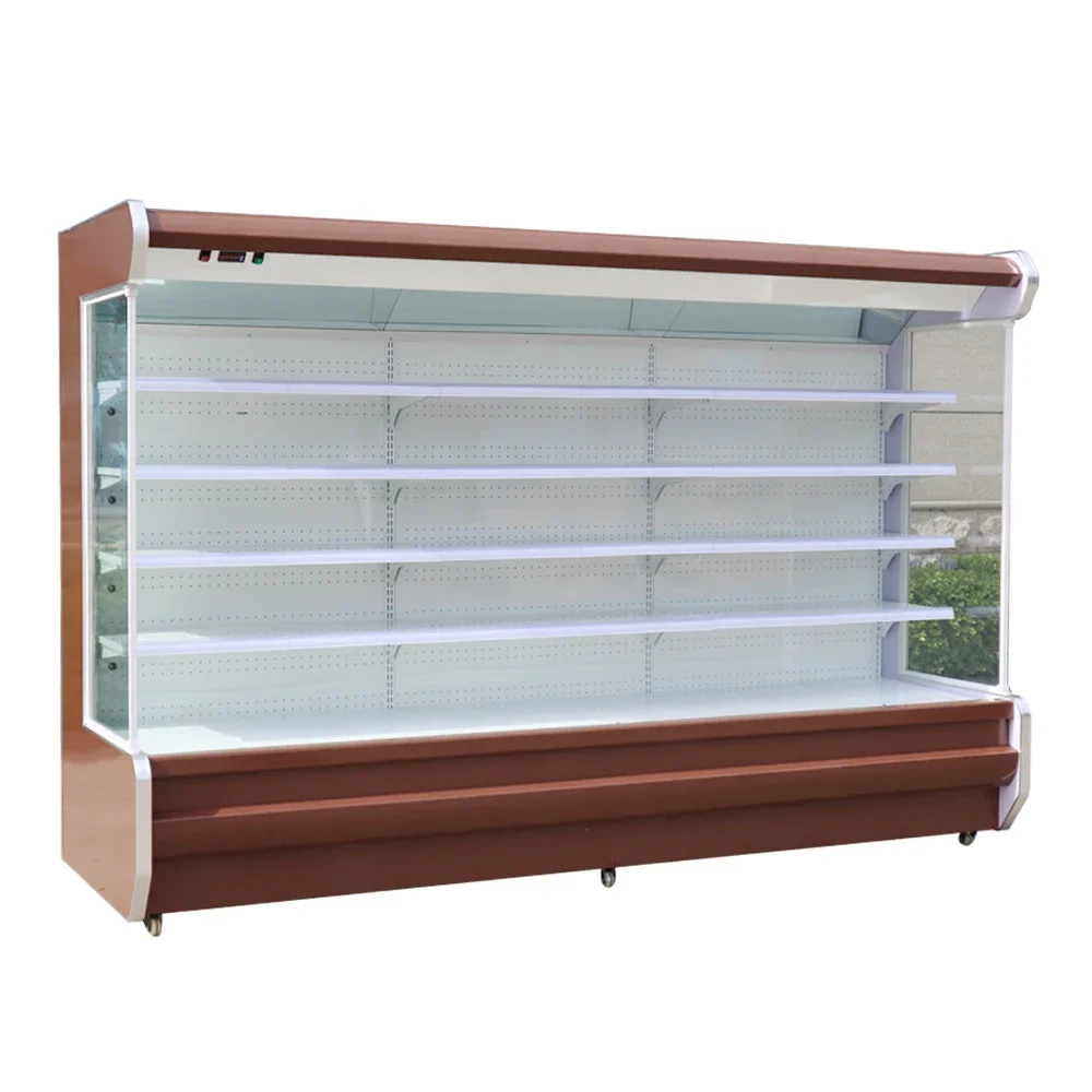 Supermarket Energy Saving Fruit Cooler Storage 220V/380V Commercial Refrigerator Showcase Vegetable Display Chiller