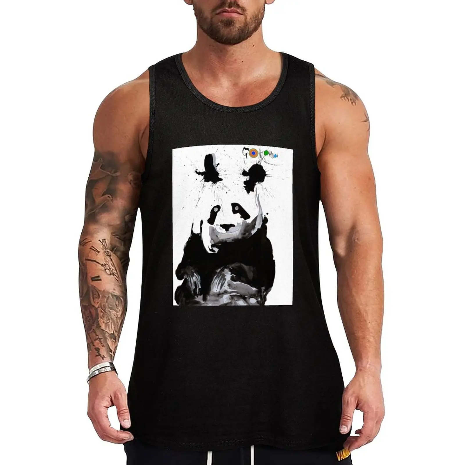 

New Ralph Steadman's Anda Panda Tank Top Male vest mens designer clothes