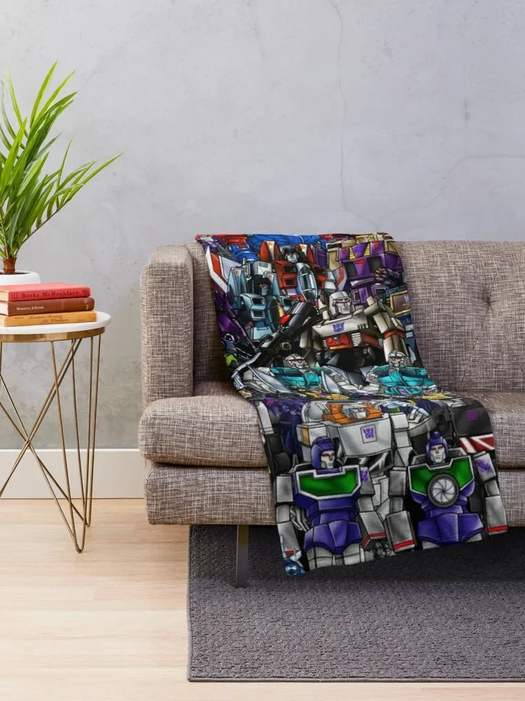 G1 Decepticons Throw Blanket Thermals For Travel Decorative Beds Blankets