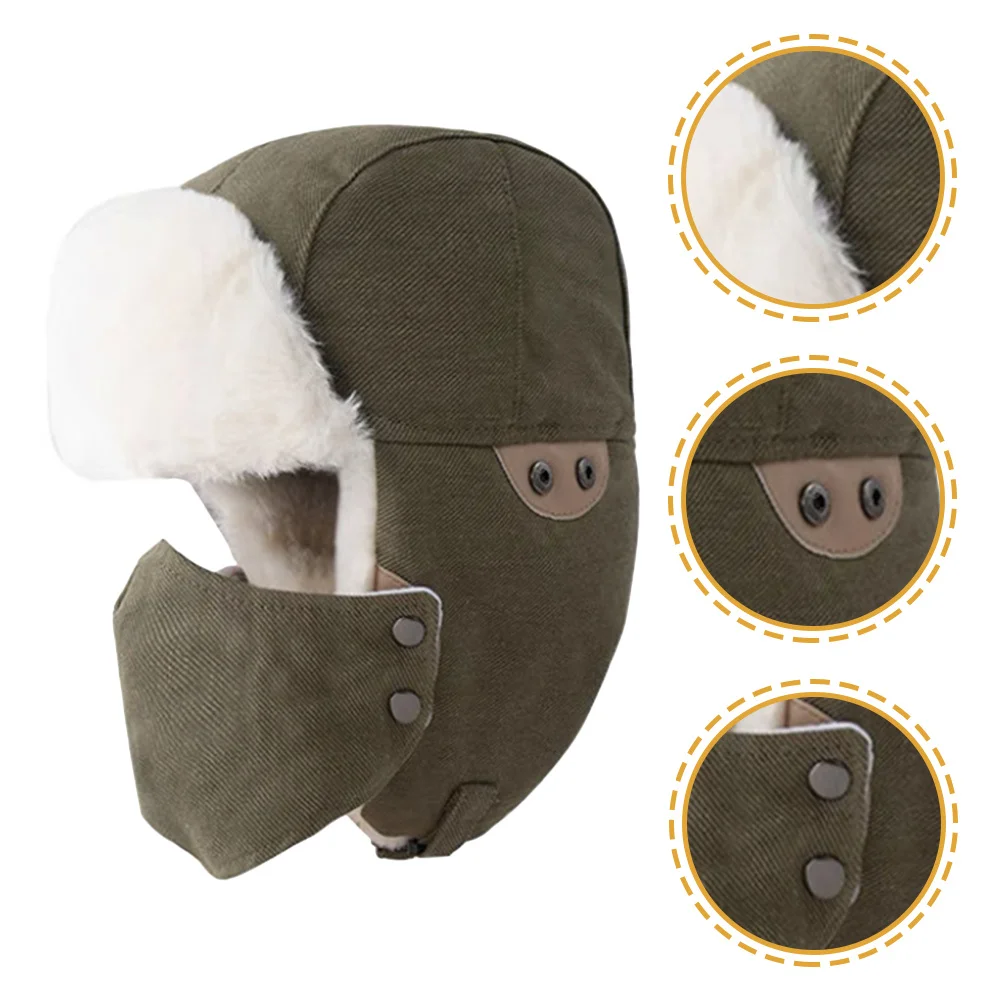 قبعة الشتاء للجنسين القطن رشاقته الدافئة يندبروف غطاء الأذن في الهواء الطلق التزلج الصيد الباردة والدليل على الشتاء حماية قبعة #1