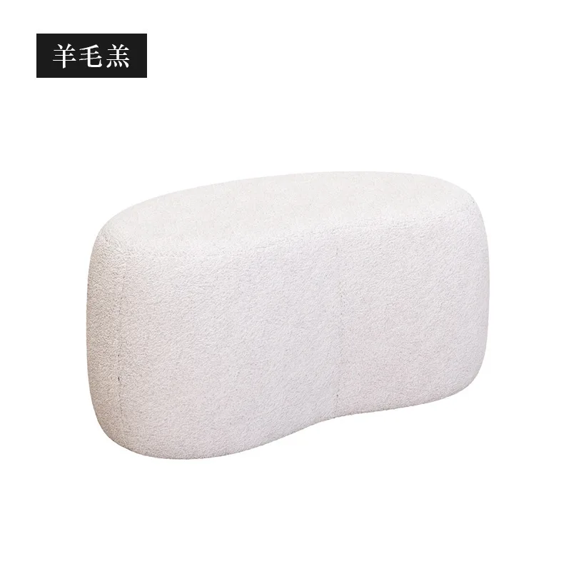 Nordic sofa stool, pedal stool, light luxury round stool
