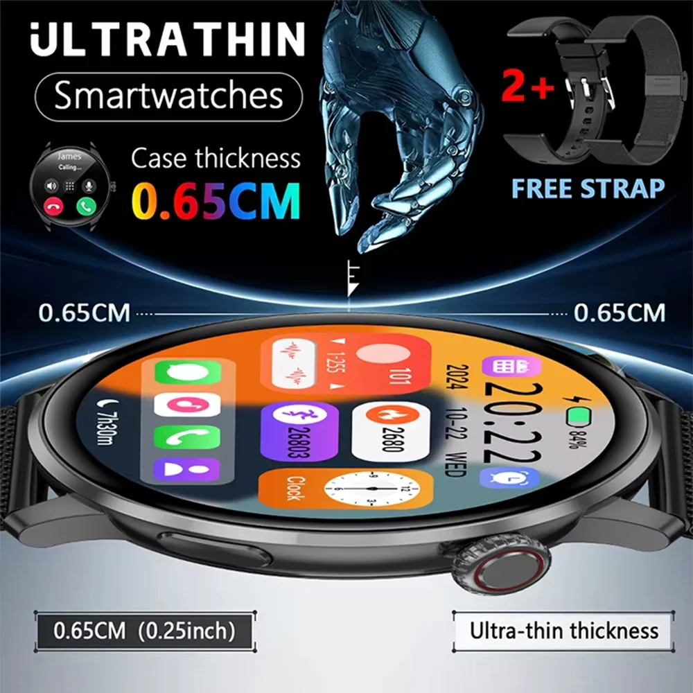 

New Ultra-Thin Smartwatch 1.43“ 100+ Sports Mode Heart Rate Detection and Weather Making It A Suitable Sports Watch For Women