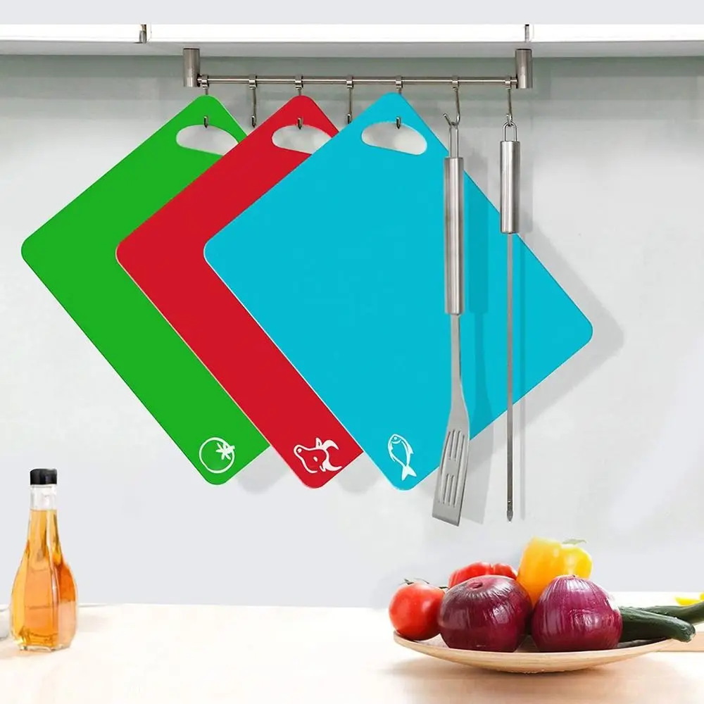 Multifunction Kitchens Tool Household Products Flexible Skidproof Classification Non-slip Plastic Cutting Boards Chopping Board