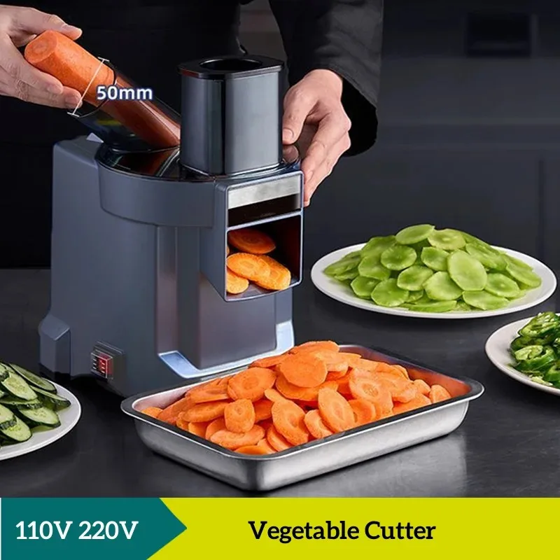 Electric 2.5mm Shred/9mm Diec/2.5mm Slicer Vegetable Cutter Machine Commercial 3 in 1 Vegetable Slicer