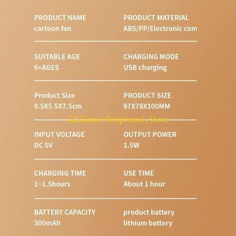 U55B Mini-horlogeventilator met 1 projectiefilm 3 sets patronen Verstelbaar kindercadeau