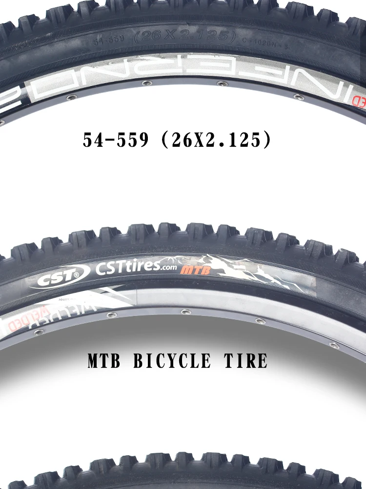CST Mountainbike-Reifen C1020 Offroad 26 Zoll 26*2,125 Fahrradteile Stahldraht-Reifen Rutschfest und Verschleißbeständig Fahrradreifen – Detail 3