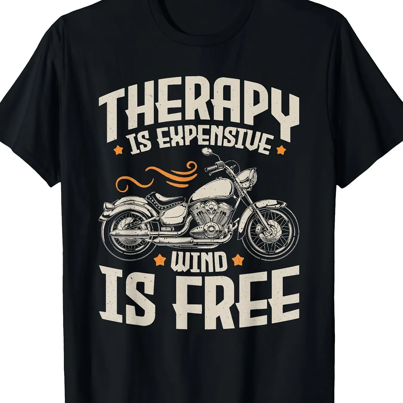 

100% Cotton Men's Motorcyclist Pattern T-Shirt - Loose Short Sleeve Casual T-Shirt for Cycling Lovers