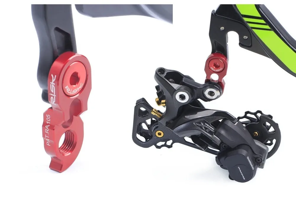 RISK Fahrrad-Schaltaugenverlängerung für Rennrad und Mountainbike – Adapter für Schaltaugen – Detail 2