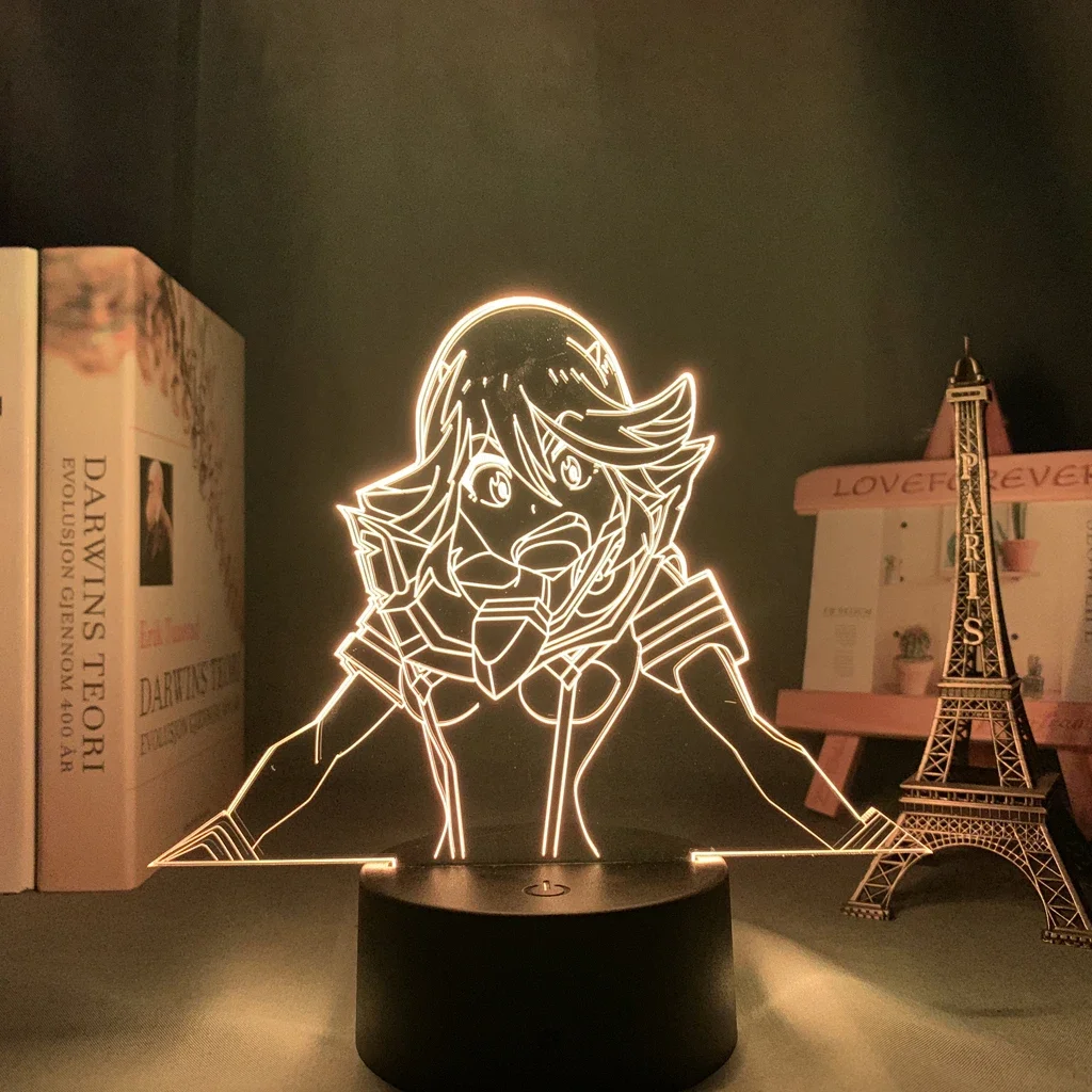 Luz Led de Anime Kill La Kill Ryuko Matoi para decoración de dormitorio, luz nocturna de Manga, lámpara 3d para mesa de habitación, regalo de