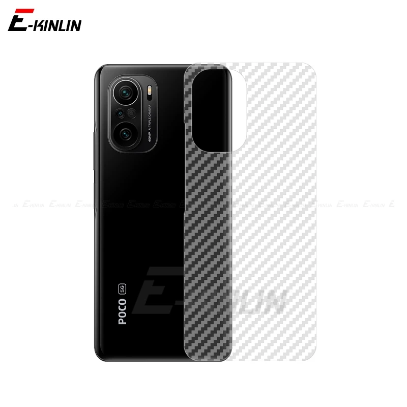 Soft 3D Carbon Fiber Back Cover Film For XiaoMi POCO F5 X5 F4 F3 X4 M4 M5s M5 M6 X3 GT F2 M3 M2 Pro F1 X2 Rear Screen Protector