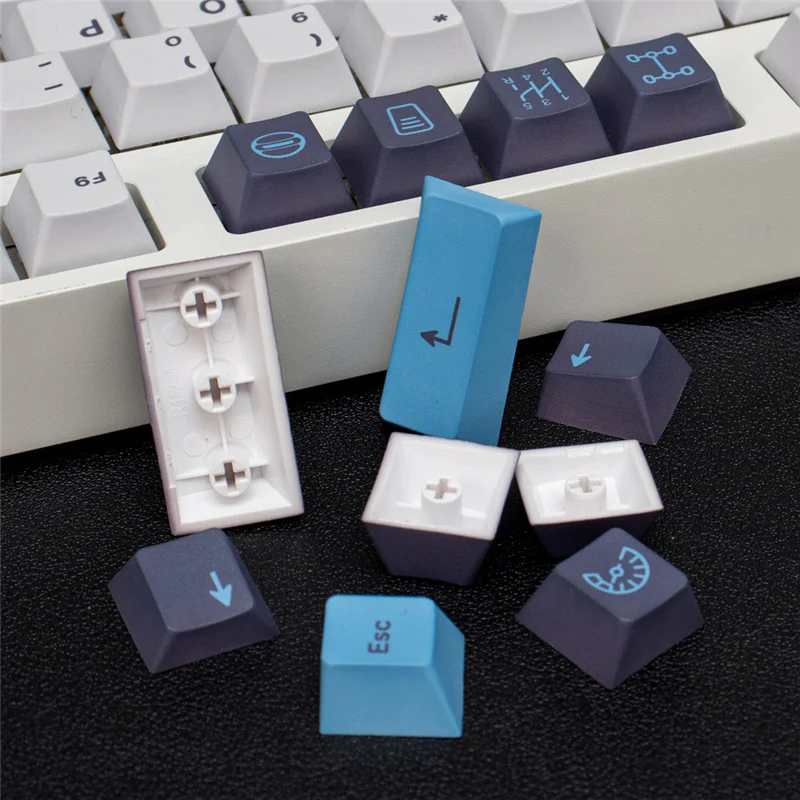 Imagem -06 - Pbt Dye Sublimation Keycaps Perfil Cereja Barra de Espaço 6.25u Shift 2u para Teclado Mecânico Gmk Trackday Keycaps 23 129 Keycaps