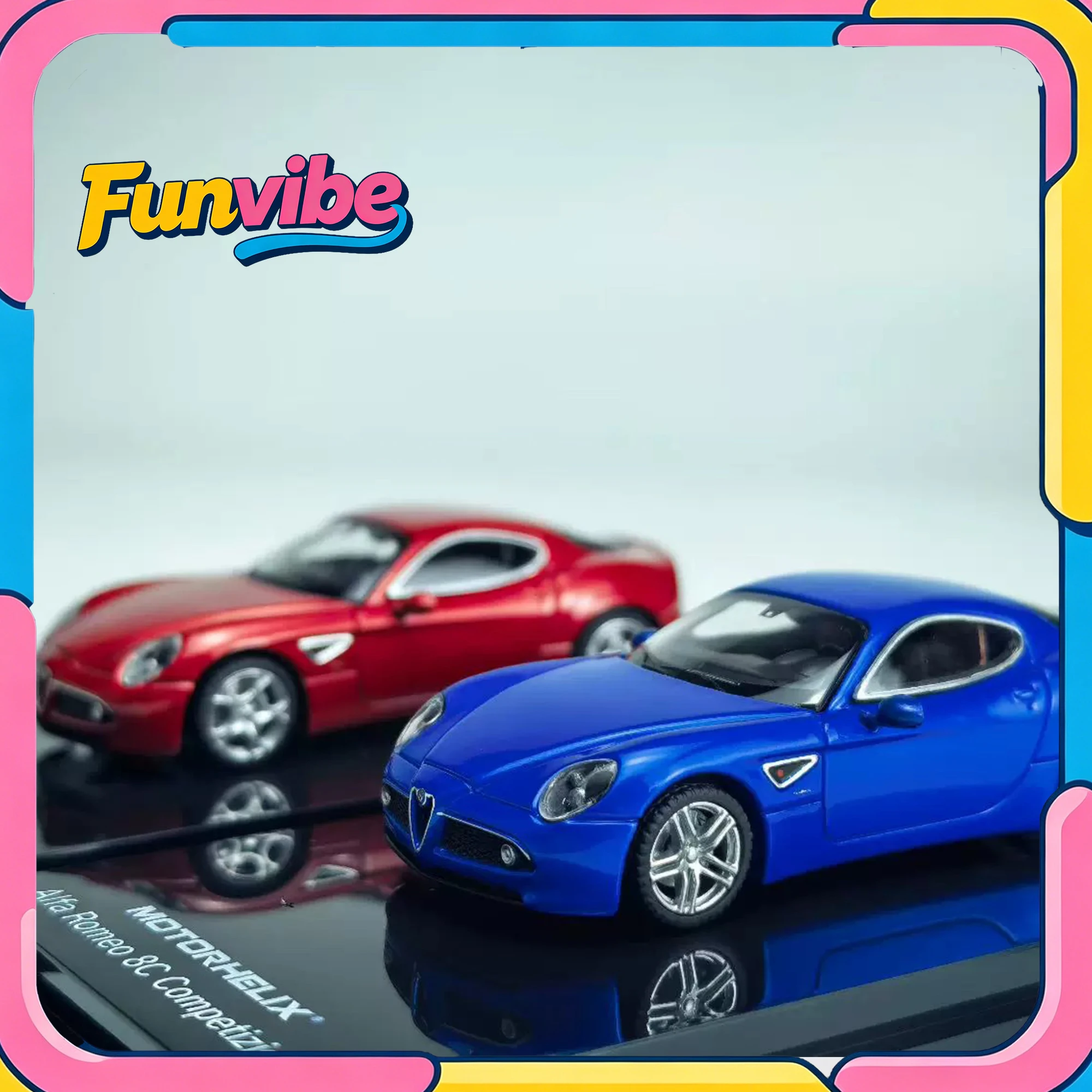 MOTORHELIX 1/64 Alfa Romeo 8C Competizione Alloy Diecast Car Model Simulation Collection Cars Model Room Ornament Cars Boy Gift