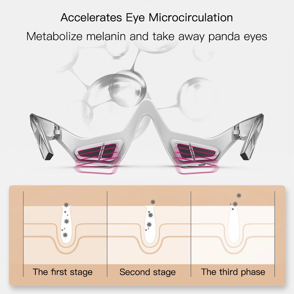 Eye Massager Red Light Theraphy Relieves Eye Fatigue Eyes Massage Glasses Eye Fatigue Relief Massager Beauty Remove Eye Wrinkle