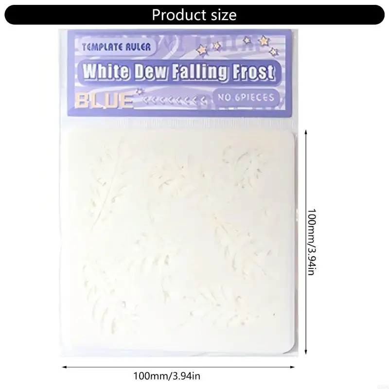 6 шт. трафареты с цветами для живописи, трафареты для журналов, декоративный шаблон с цветами