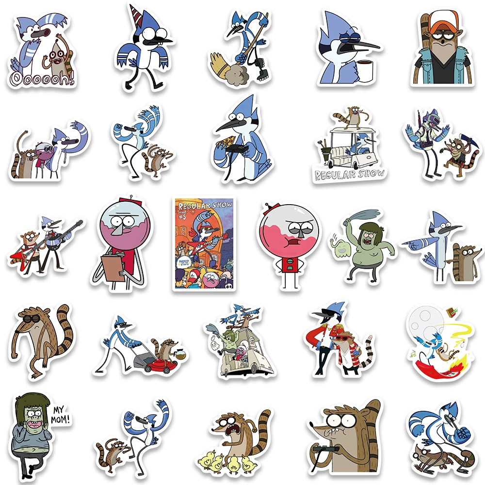 52pcs Funny Cartoon Characters Anime Stickers For Laptop Phone Guitar Luggage Diary Waterproof Graffiti Vinyl Decals