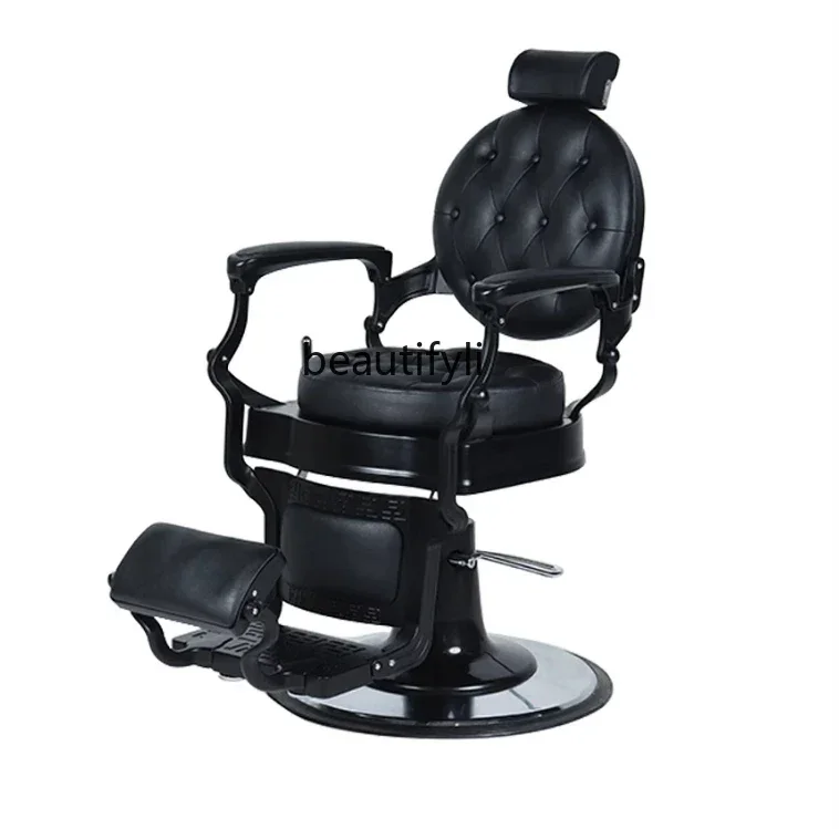 

S Vintage oil head shop barber chair hair salon can put down shaving trim hair chair