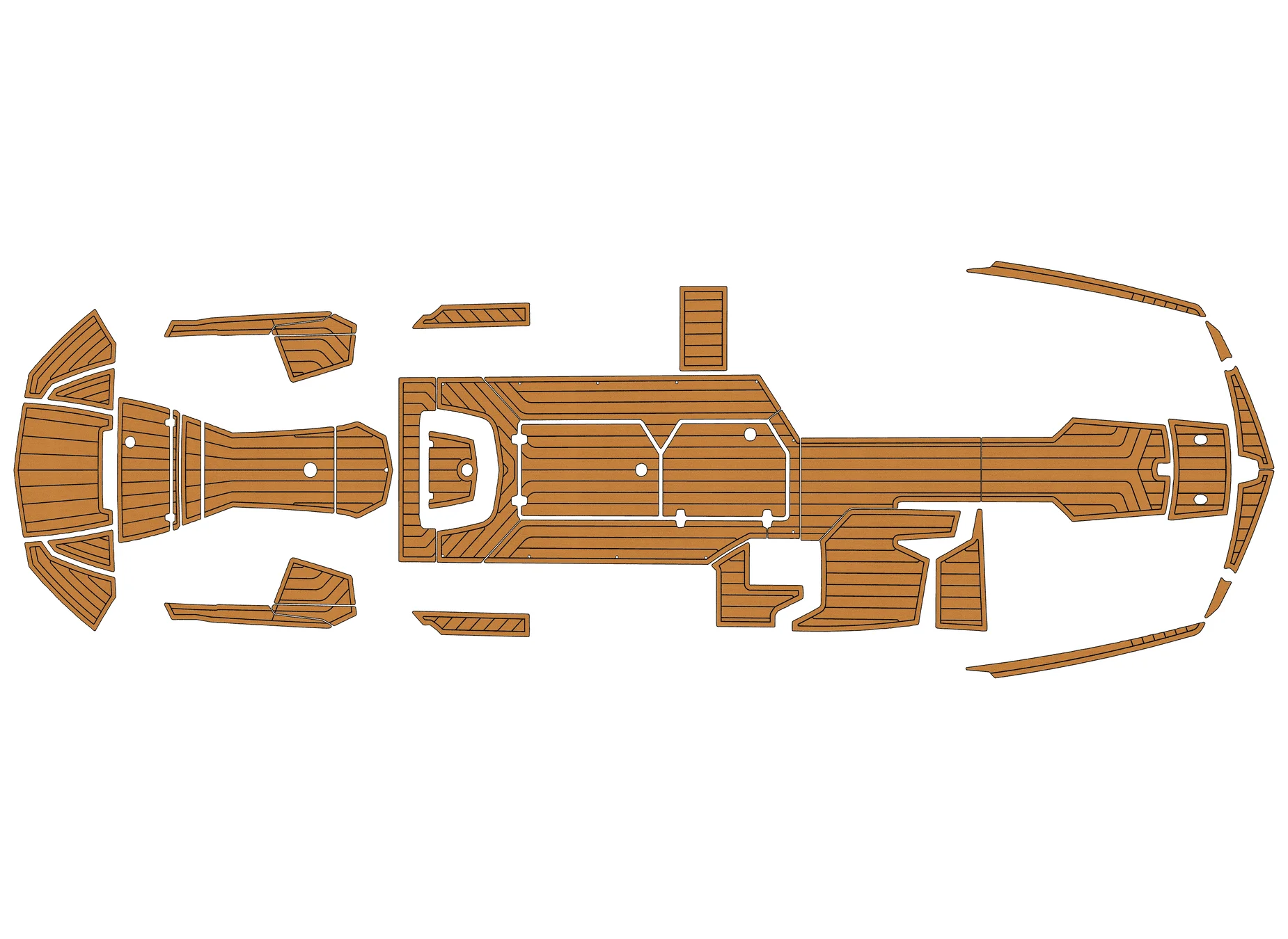 

Marine Faux Teak EVA Non-Slip Mat -2019-2023 Nautique G23 Self-Adhesive 1/4" (6mm) Boat Deck Pad for Cockpit & Deck