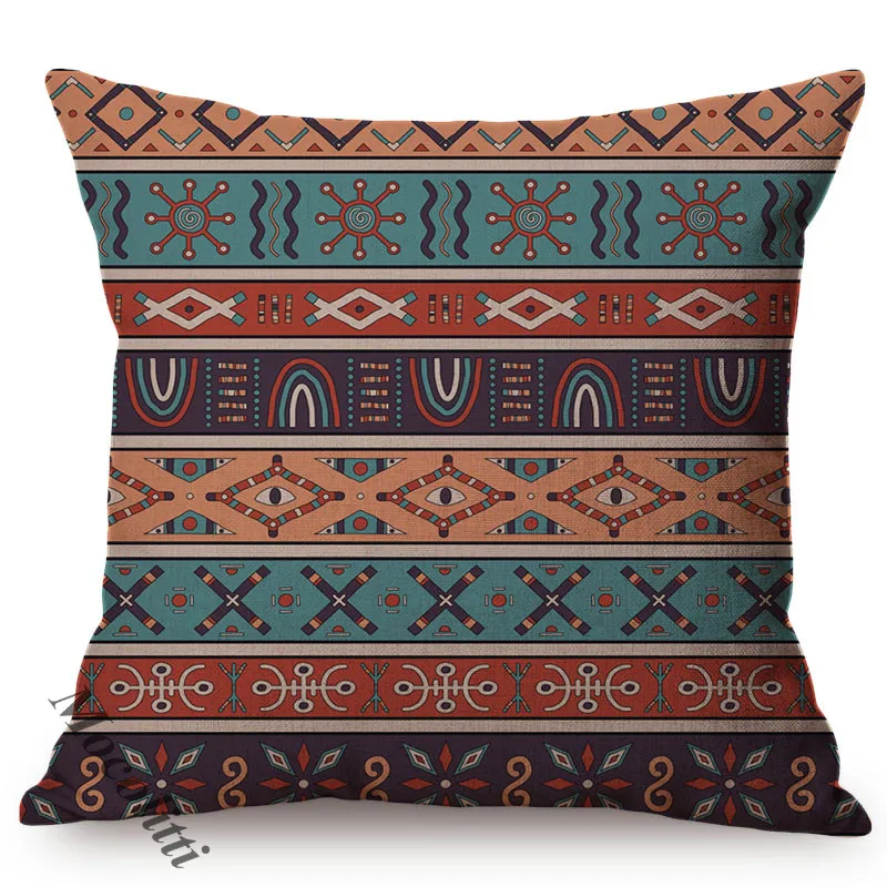 Boho Kilim Pattern Art Nouveau Home Decoration Cushion Cover Geometric Ethnic Culture Style Car Sofa Throw Pillow Case cojines