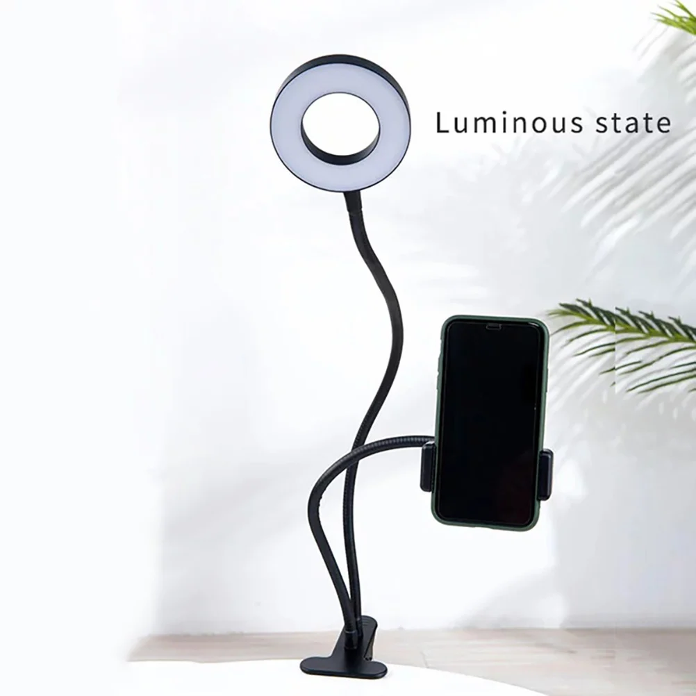 

1Pcs 360 Rotate USB Clip on Fill Light Black Supplemental Lamp Selfie LED Ring Lamp for Streaming Clip on Ring Light