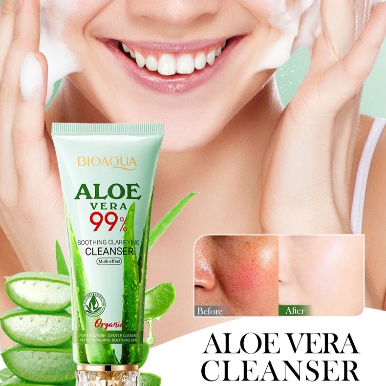 

Aloe Cleanser 100g Soothing Gentle Cleansing Facial Cleanser Cleanse with No Residue Not Fake-smooth or Dry Face Wash