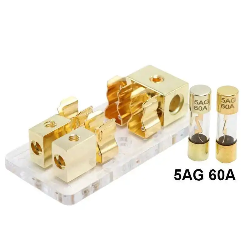 電源 1*0/2/4 AWG 入力 2*4/8/10 ゲージ出力オーディオステレオアンプ分配接続ブロック車用