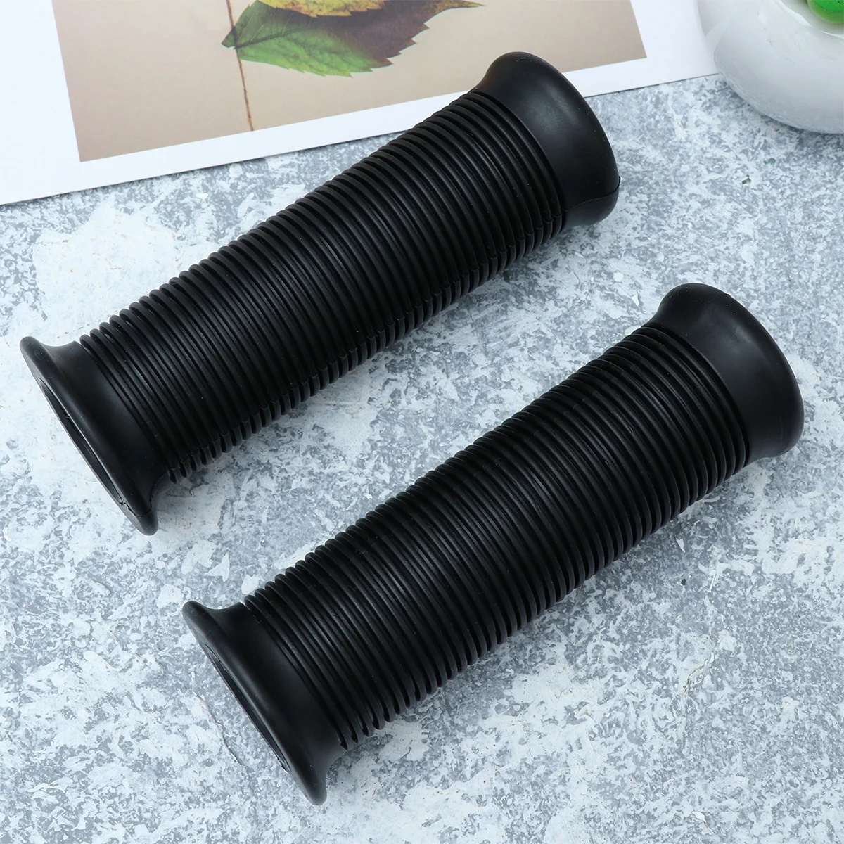 

1 Pair Motorcycle Rubber Handlebar Grips 25/28Mm Classic Thread Non-Slip Shock Absorbing Comfortable For Bike Rain Handlebar
