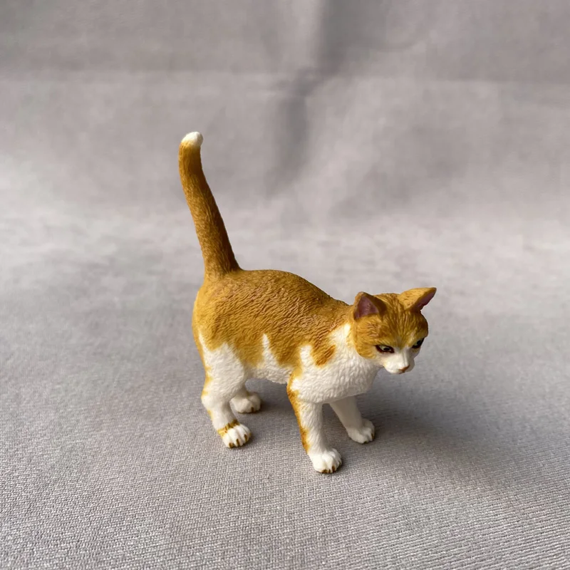 Bandai-Figurines d'action pour animaux de compagnie japonais, jouets de simulation de ferme, chaton orange, chaton noir et blanc, modèle à l'échelle véritable, quelque part