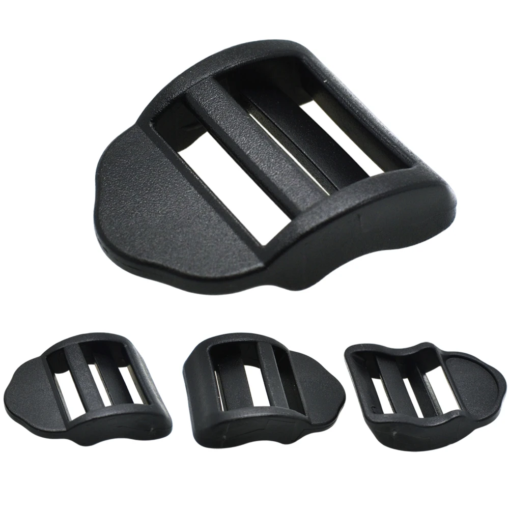 10pcs/pack Heavy Duty Plastic Ladder Lock Slider Buckles - Triglide Sliders for Backpack Repair & DIY Dog Collars