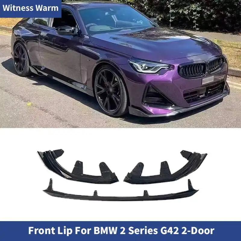Séparateurs de menton de pare-chocs avant de voiture en Fiber de carbone pour BMW série 2 G42 M240i 2 portes 2022 2023