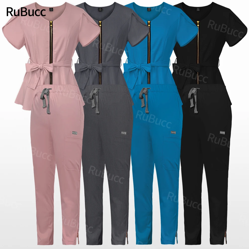 

Pharmacy Scrubs Workwear Women High Quality Pet Hospital Doctor Working Clothes Dental Clinic Scrub Nursing Suit Medical Uniform