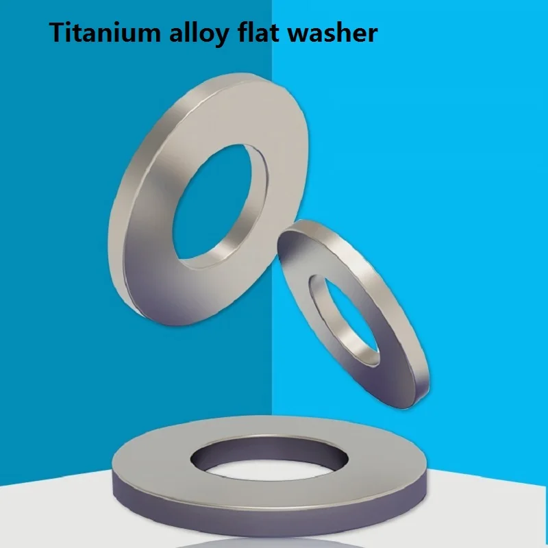 2/5/10PCS DIN125 TC4 Titanium washer titanium plain flat washer titanium alloy GR2 M3 M4 M5 M6 M8 M10 M12