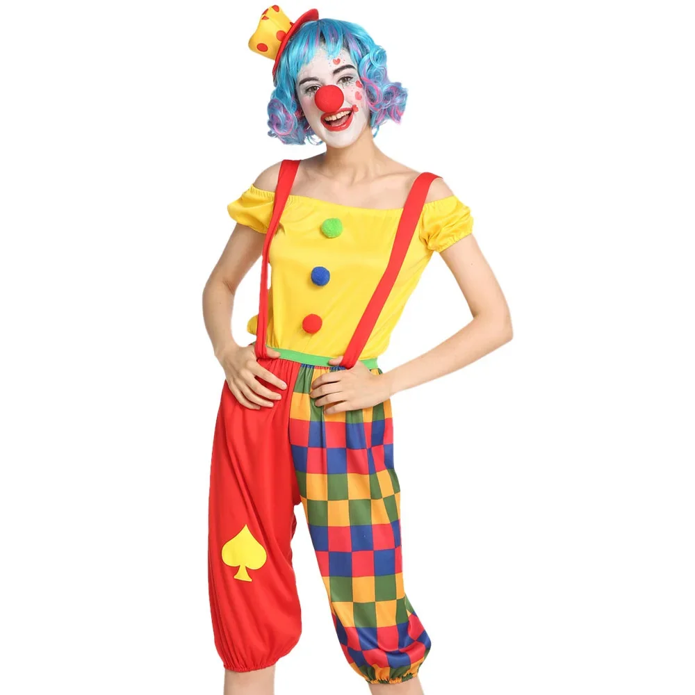 Women Adult Clothing Costumes Halloween Funny Circus  Naughty Uniform  Costume Fancy Dress Cosplay for Clown Costume