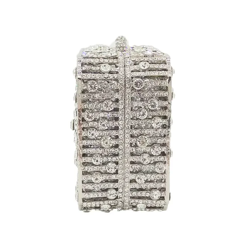 Boutique De FGG (in stock) Crystal Women Evening Clutch Bag Wedding Bridal Minaudiere Box Rhinestone Handbags and Purses