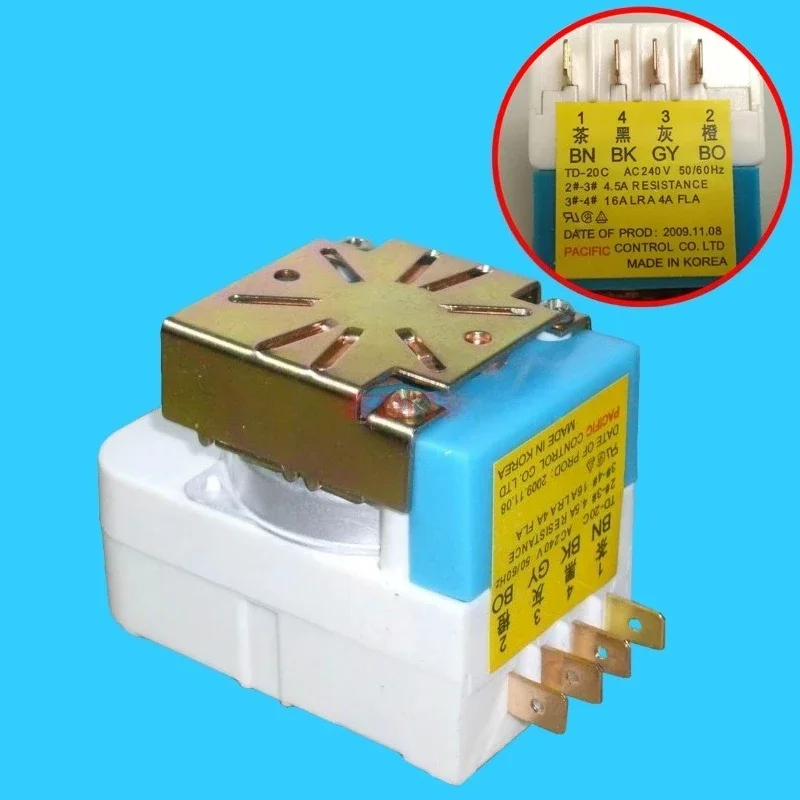 1PCS TD-20C is applicable to  refrigerator defrosting timer general model 5 hours 50 minutes 6 hours 40 minutes