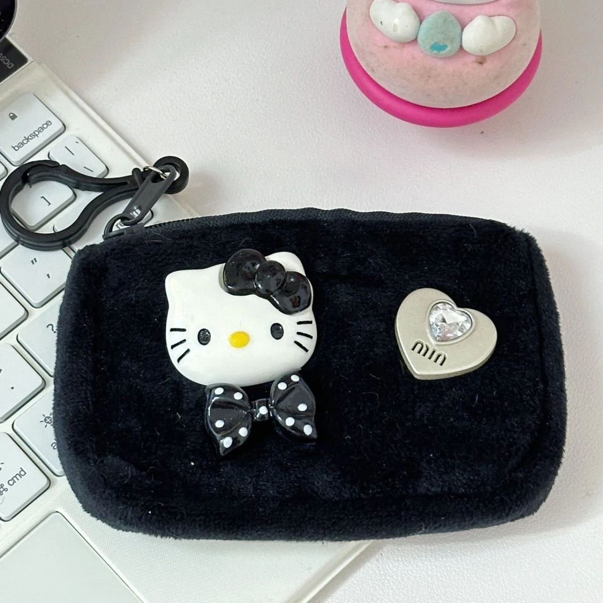 Hello Kitty Plush Wallet Mini Storage Bag Cute Card Bag Backpack Charm Kawaii Soft Stuffed Coin Purse Christmas Gift