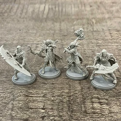 38mm Resin model kits figure colorless and self-assembled （Four people） A-1542