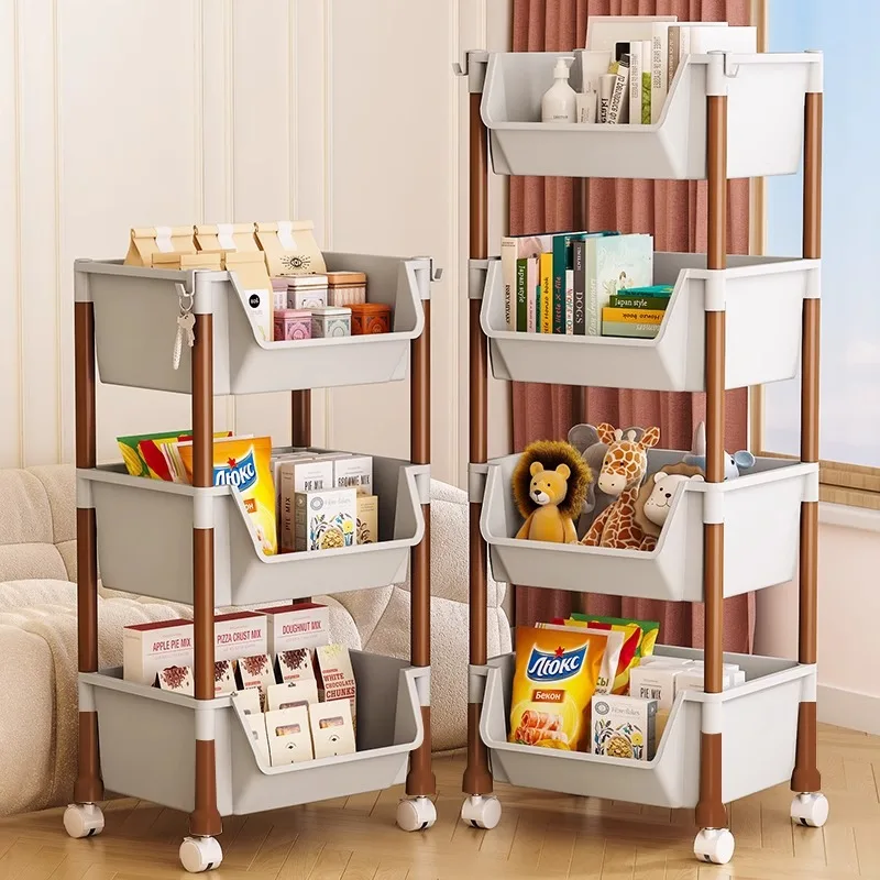 

Мобильные органайзеры для хранения, многоуровневая полка для закусок, детская тележка для игрушек, кухонные стеллажи и шкафы для хранения