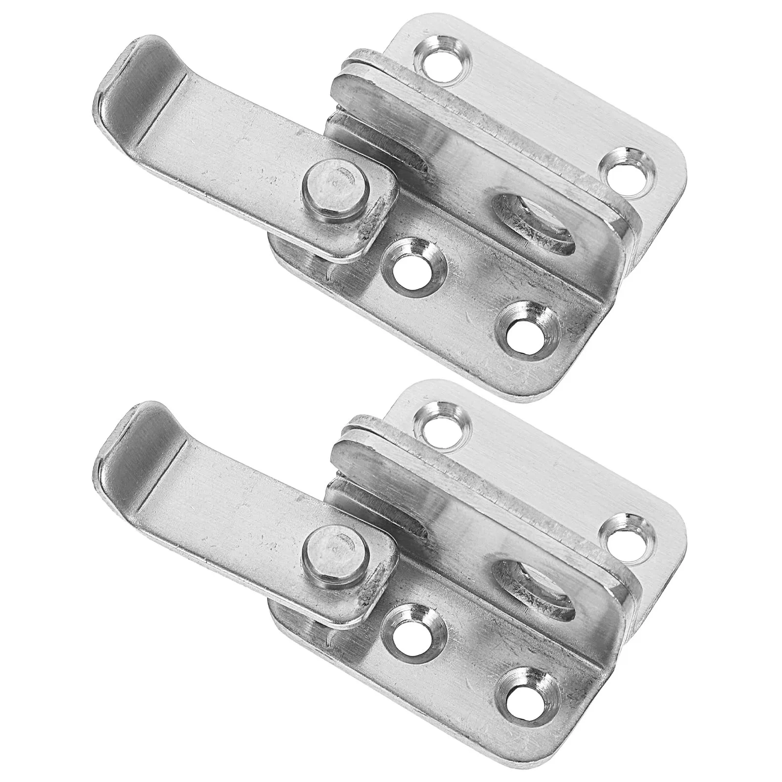 

2pcs Thickened Stainless Steel Gate Latch Heavy Duty Door Lock For Barn Garage Sliding Privacy Latch Corrosion Resistant Wood