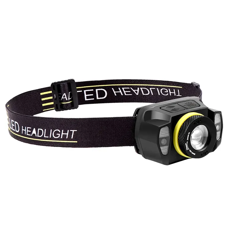 XPG+LED headlight USB charging induction zoom outdoor emergency bright headlight