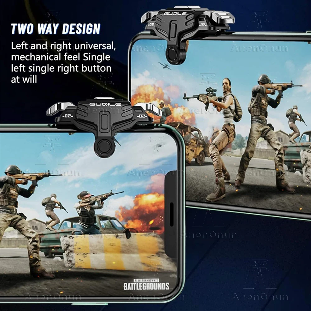 Mobiler Gaming-Shooter-Controller für PUBG, Fortnite, COD Android/iOS Telefon Ziel-Fire L1 R1 Schultertaste 4-Finger-Bedienungs-Trigger – Detail 5