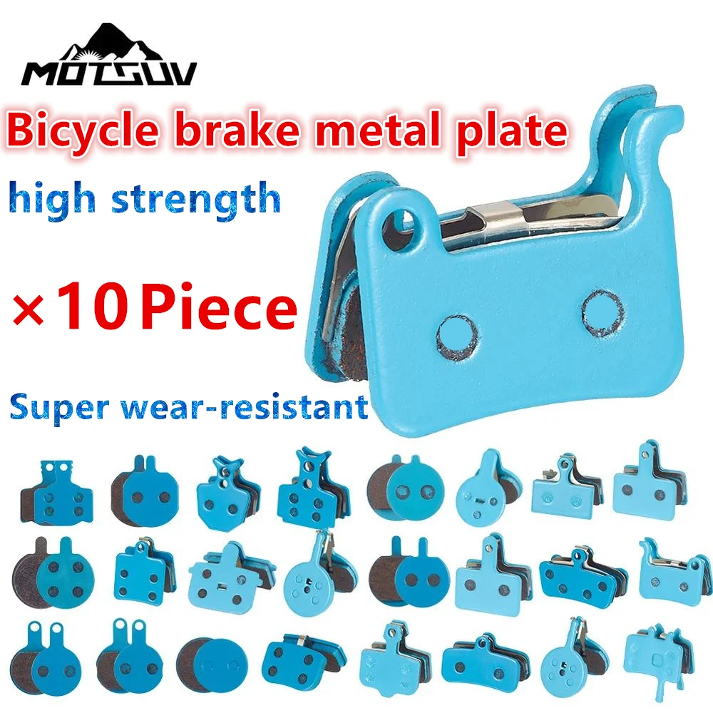 MOTSUV Blue Multi Copper bike Brake Pads, Used for Shimano XTR M965 966 Saint XT SLX Deore Auriga SRAM AVID BB7 Strong, 10 Pairs