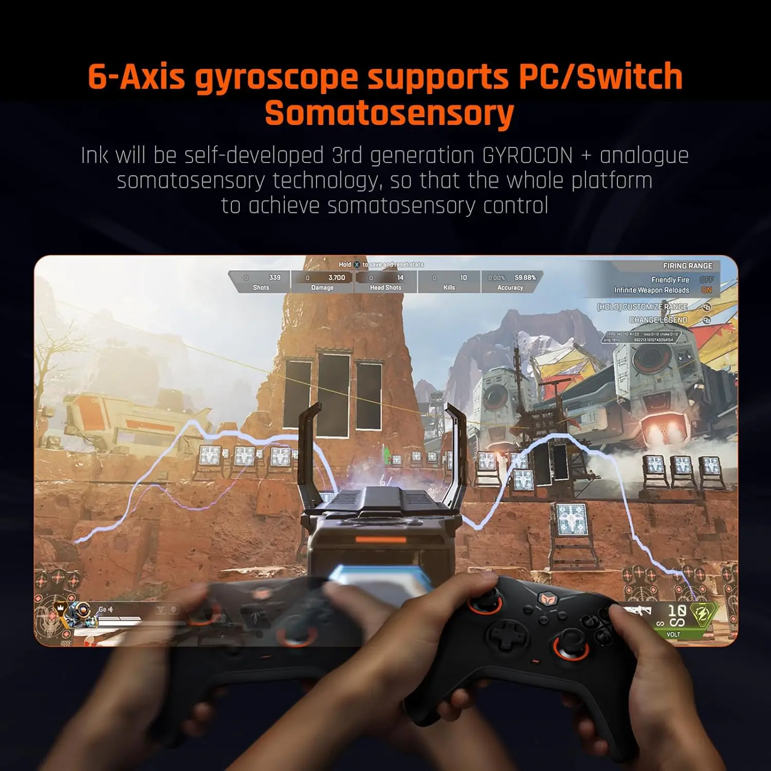 Original BIGBIG Won New Gale controlador de juego inalámbrico gatillo Bluetooth Gamepad con cargador para Switch PC iOS Android