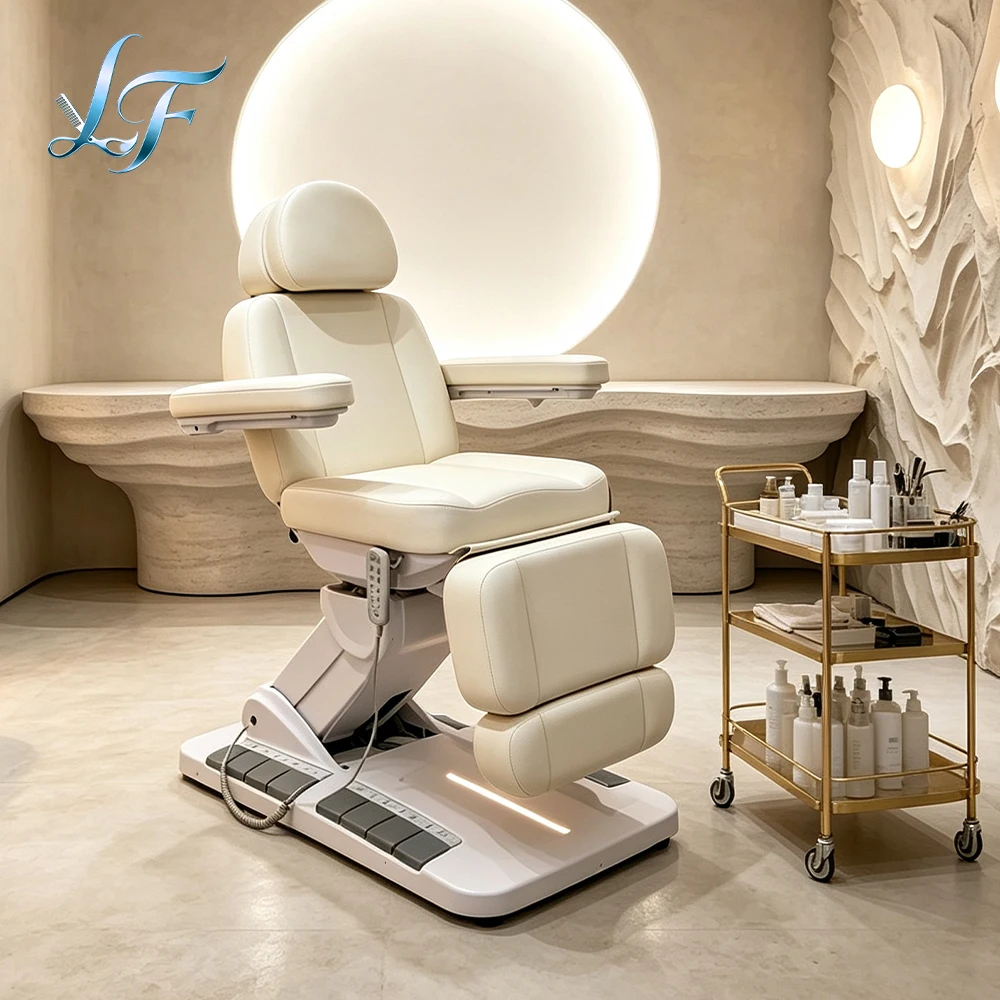 Luxury Memory Foam Facial Care 180 Degree Adjustable Massage Table Electric Beauty Bed Lash Bed Salon Shop