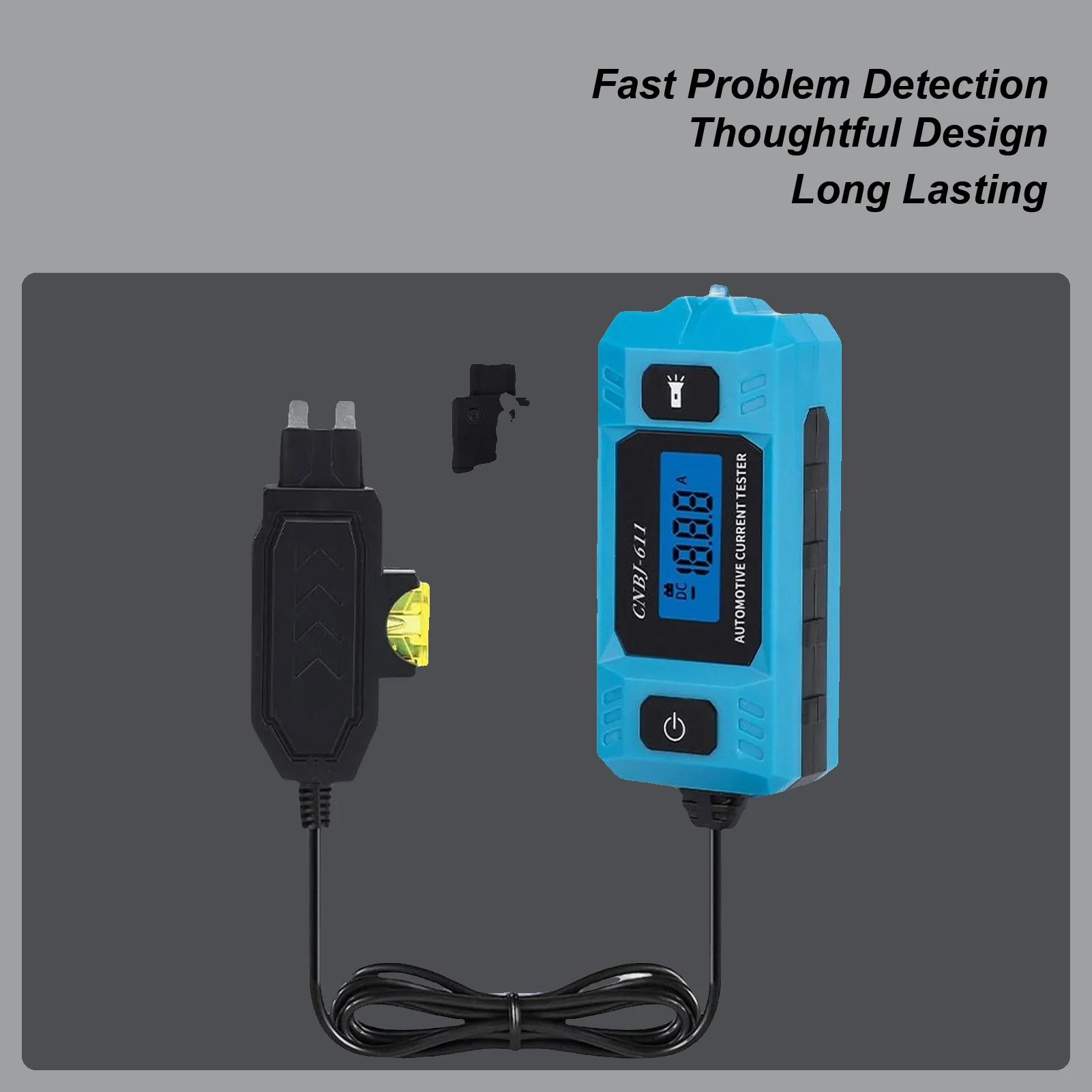 Automotive Relay Tester 20A 48V Relay Fuse Checker With Front Light High-Precision Car Fuse Tester With LCD Screen For Home
