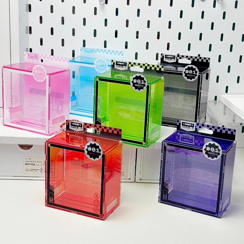 

Cute Acrylic Storage Box DIY Organization Original Design Japan Style Doll Stand Display Box for Desktop Decoration Kids Gifts