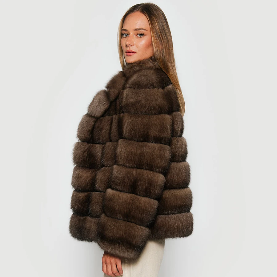 Women Fox Fur Coat Real Fox Fur Jackets 2024 New Arrivals Fur Coats Winter Fox Jacket Hot Selling