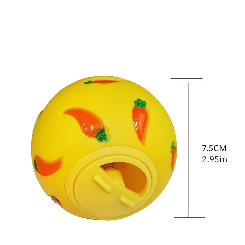 Rabbit Treat Ball Pet Slow Feeder Interactive Bunny Toy Snack Toy Ball Bite Resistant Feeding Toys Ferret Kitty Guinea Pig Cat