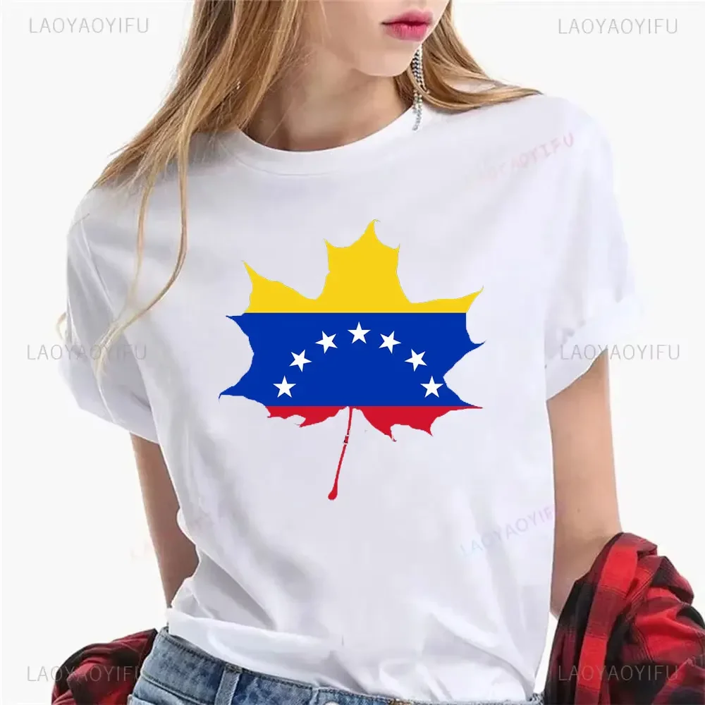 Venezuela T Shirt Women Harajuku Designer  Woman Men High Quality Cotton T-shirt I Love Venezuela Patriot Tops Tee